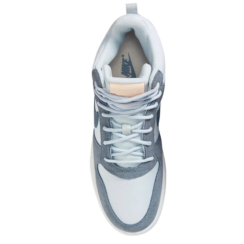 NIKE 844907 005 Nike Court Borough Mid Prem SILVER/BLUE TRAINER WOMENS UK 4